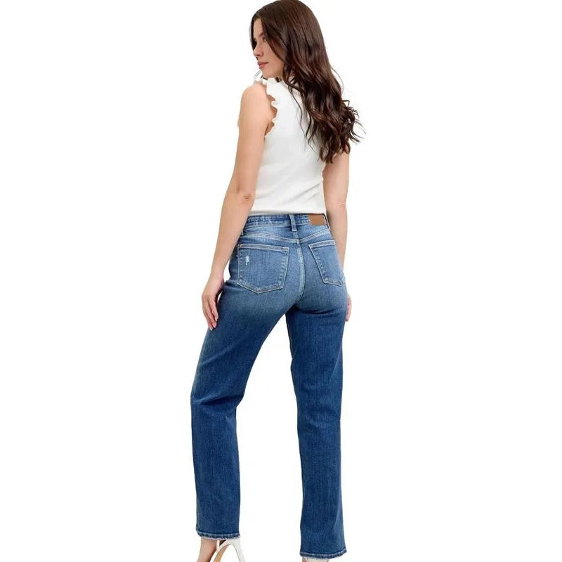 Fleece Lined Straight Leg Jeans
