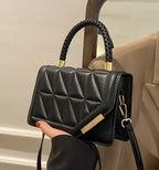 Black Plaid Square Shoulder Bag