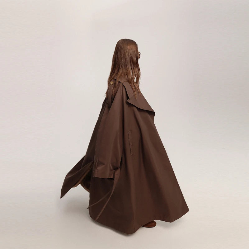 Lace-Up Trench Coat Jacket