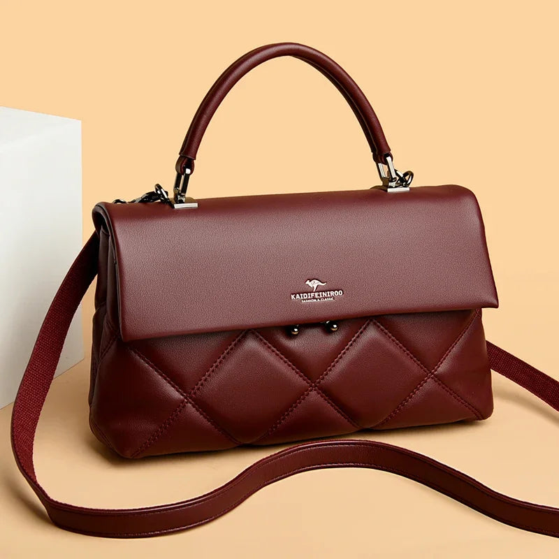 Korean-Inspired Soft Leather Crossbody