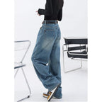 Floor Length Straight Leg Jeans