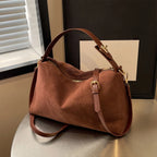 Retro Suede Crossbody Messenger Bag