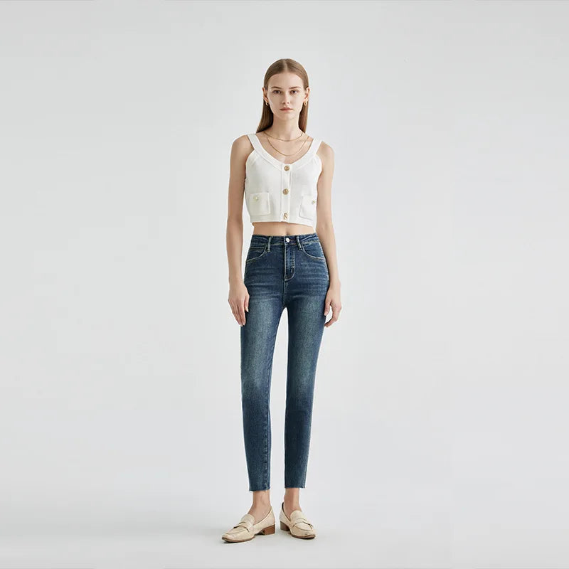 High Elasticity Denim Pencil Pants