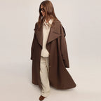 Lace-Up Trench Coat Jacket