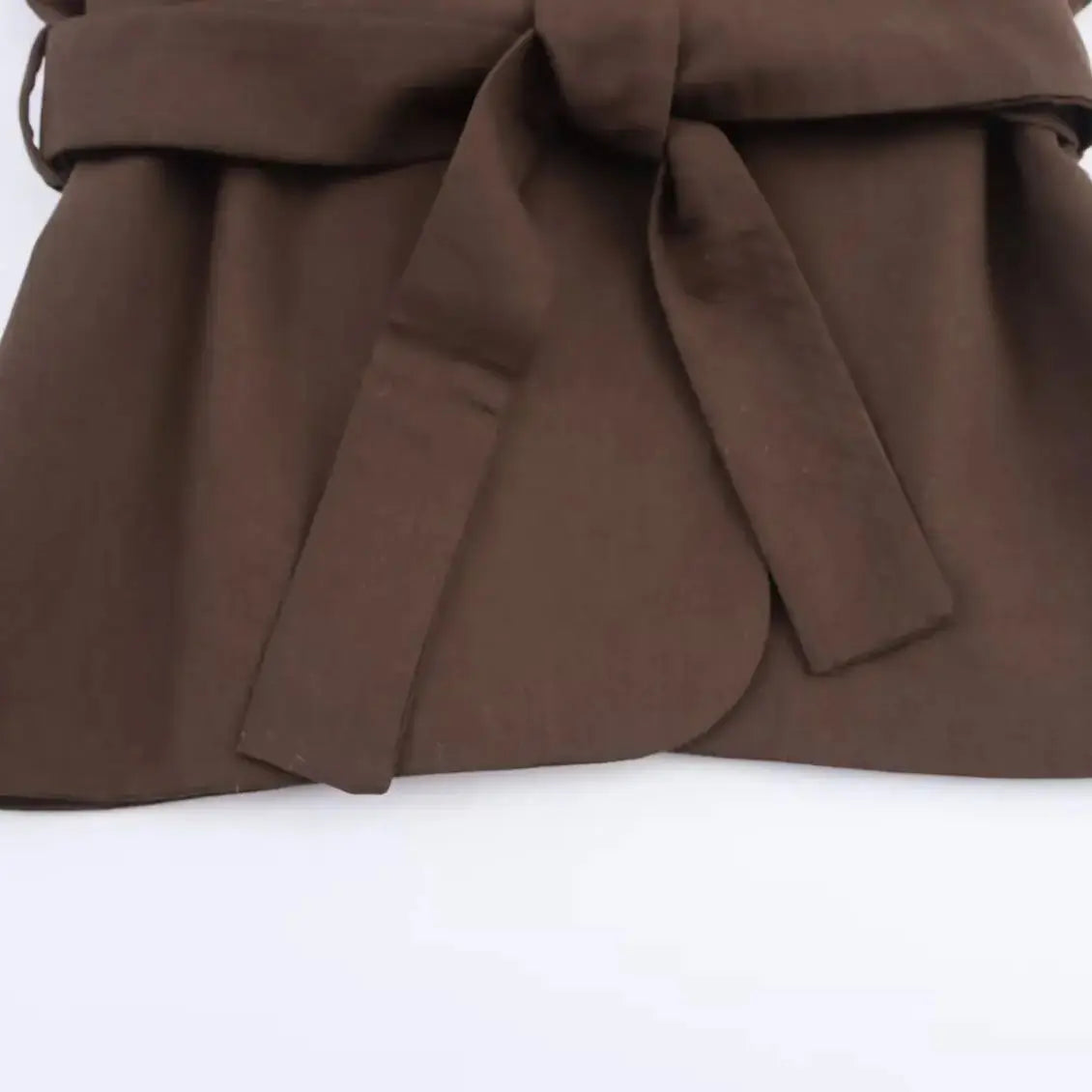 Belted Kimono-Style Zipper Coat Set