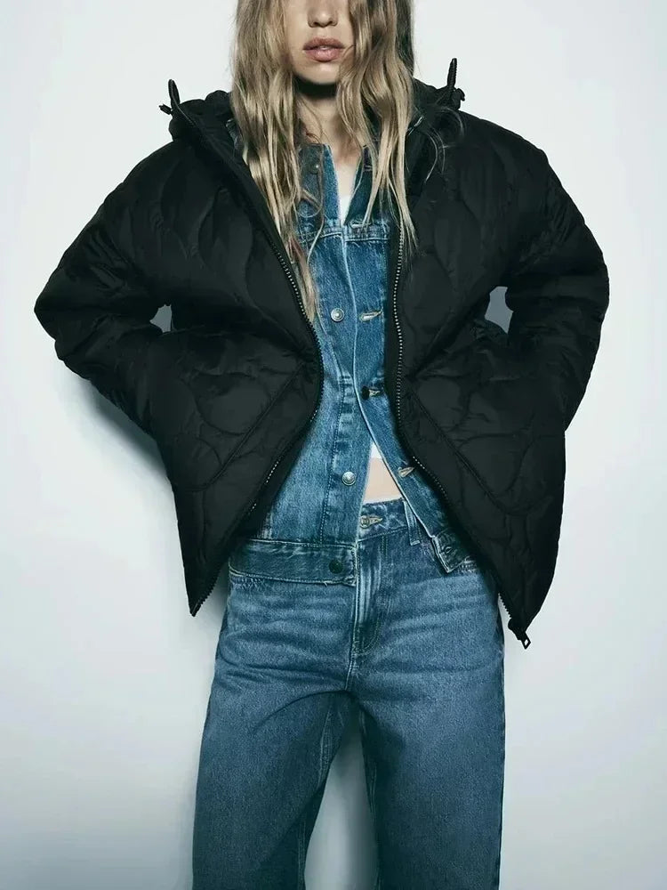 Women's Longline Hooded Puffer Coat