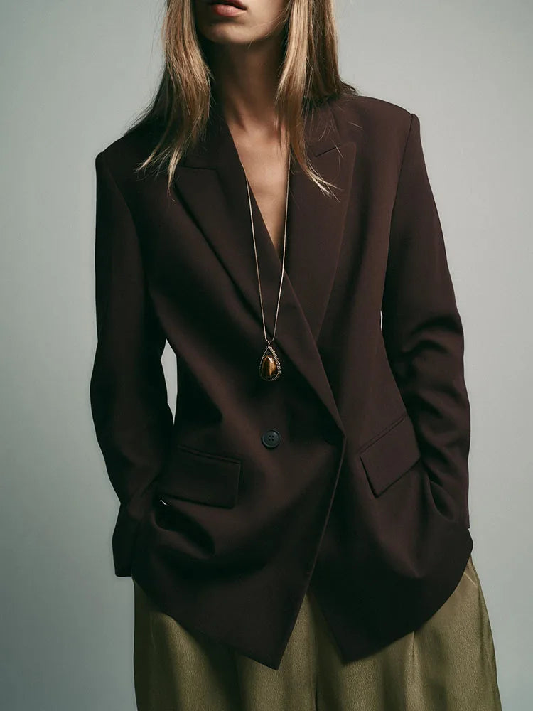 Double-Breasted Ethnic Silhouette Jacket