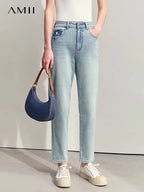 Ankle-Length Slim Tapered Jeans