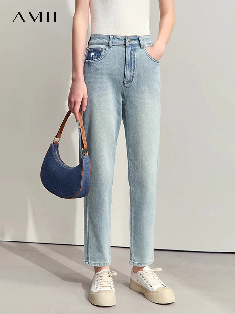 Ankle-Length Slim Tapered Jeans