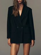 Double-Breasted Ethnic Silhouette Jacket