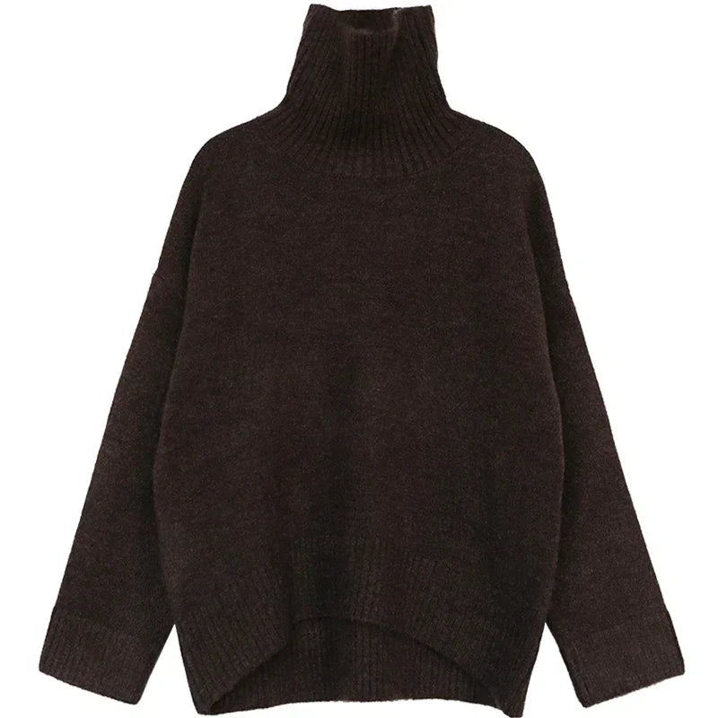 Loose Turtleneck Pullover Sweater Women's