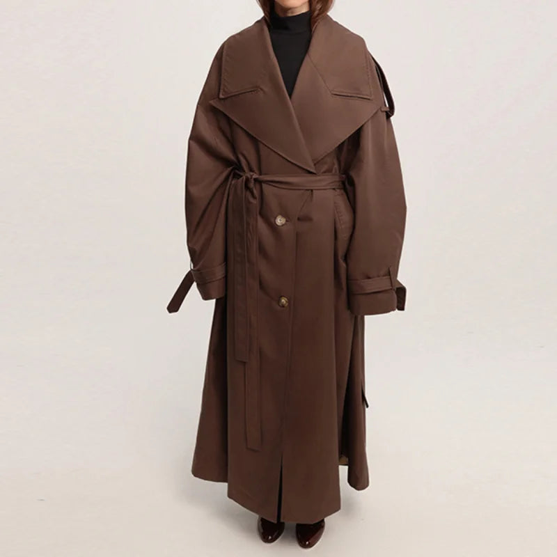 Lace-Up Trench Coat Jacket