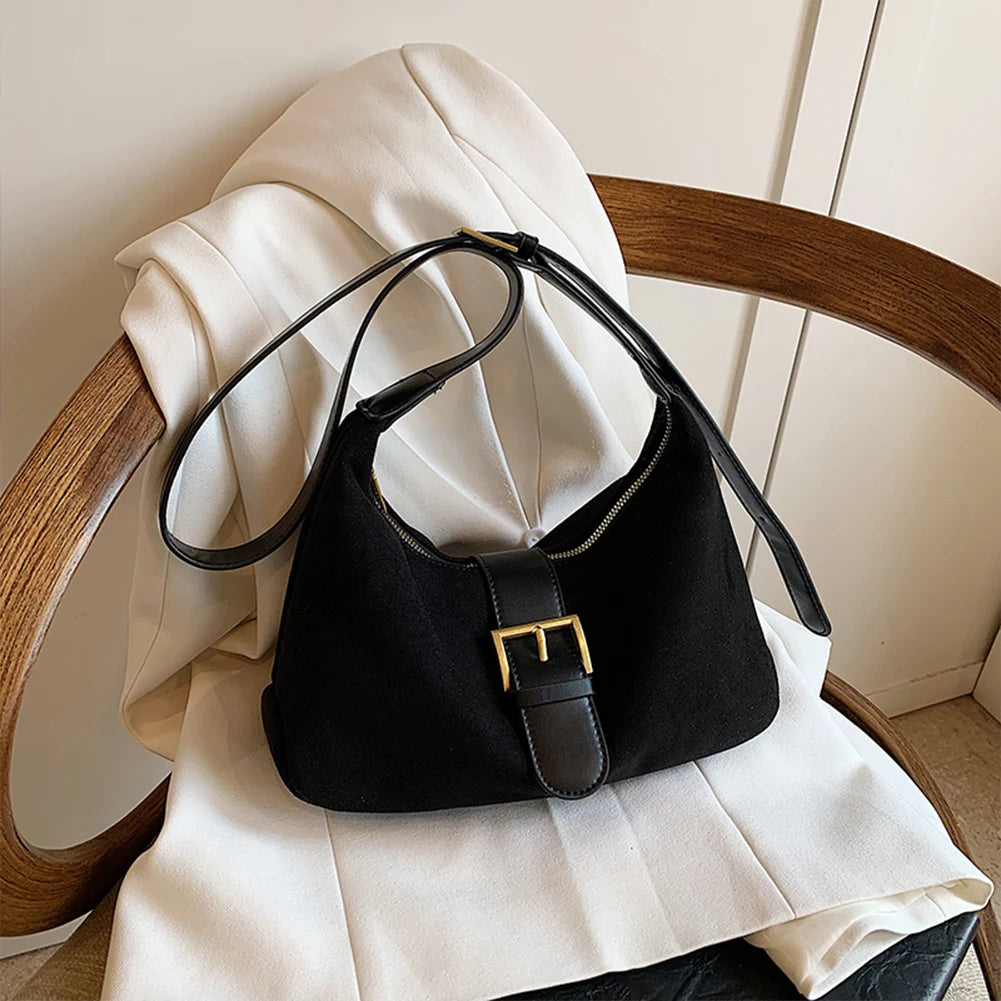 Crescent Slouchy Suede Hobo Bag