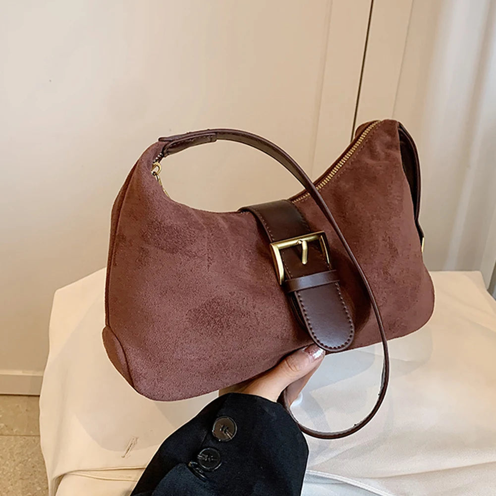 Crescent Slouchy Suede Hobo Bag