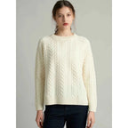 XIE 'Balance White' 00% Wool Knitted Sweater Women's Autumn Winter Thiened Tassel Knitwear Casual Straight Fit round Ne