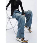 Floor Length Straight Leg Jeans