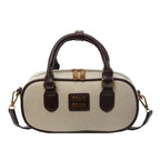 Canvas Baguette Crossbody Messenger Bag