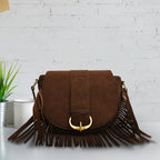 Suede Tassel Crossbody Box Bag