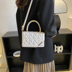 Black Plaid Square Shoulder Bag