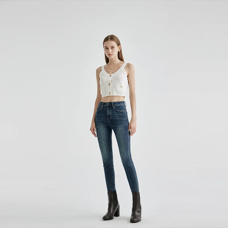 High Elasticity Denim Pencil Pants