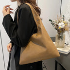 Slouchy Magnetic Closure Tote Bag