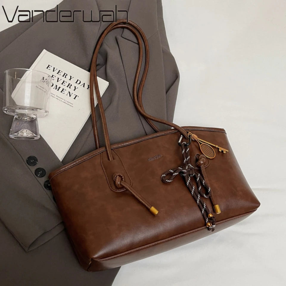 Y2K Retro PU Tote Bag