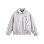 Double-Sided Plaid Stand Collar Jacket