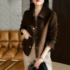 Polo Collar Double-Faced Wool Jacket