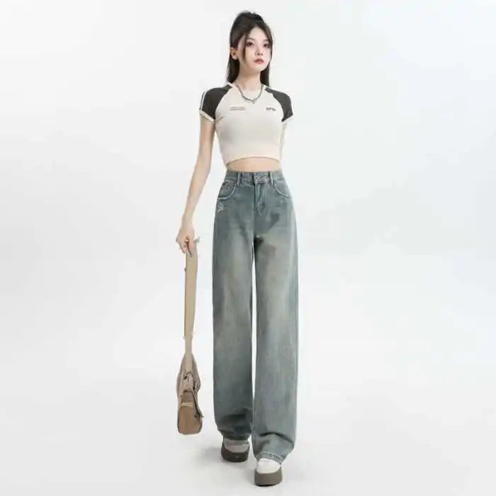 Retro Narrow Straight Leg Jeans