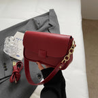 French Texture Chain Square Bag