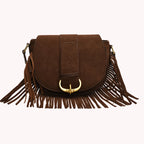 Suede Tassel Crossbody Box Bag