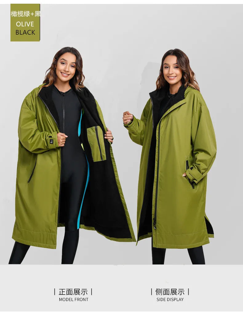 Unisex Water-Resistant Swim Parka Poncho
