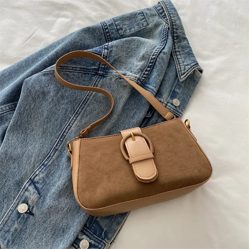 Lock-Accent Square Crossbody Bag
