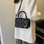 Black Plaid Square Shoulder Bag