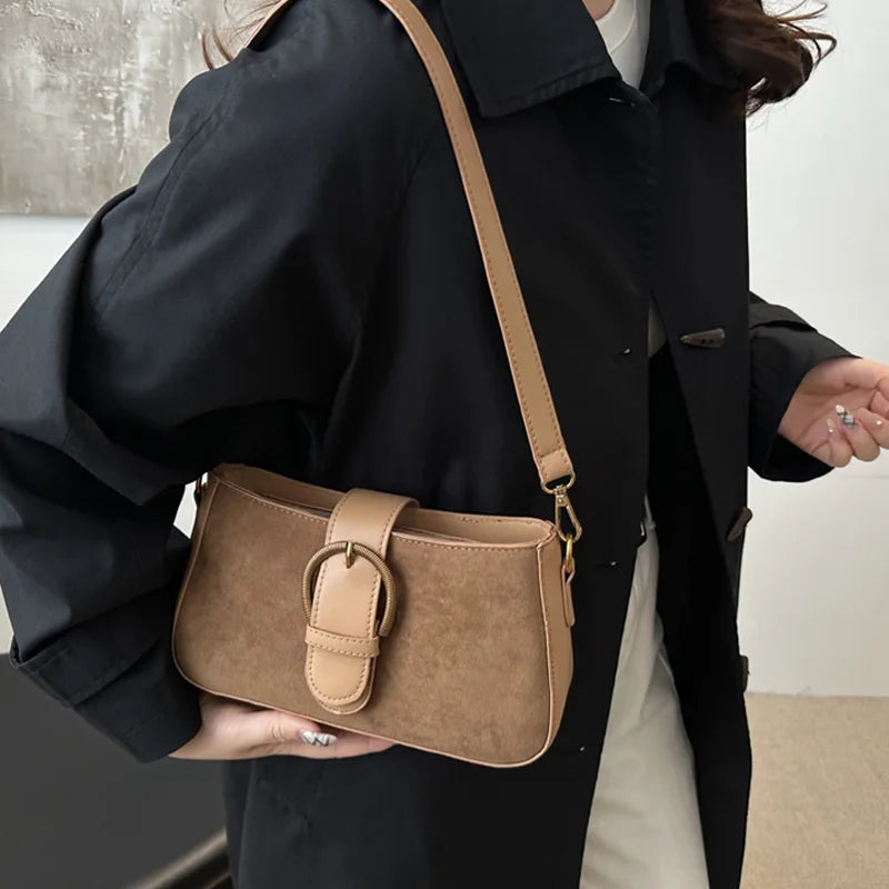 Lock-Accent Square Crossbody Bag