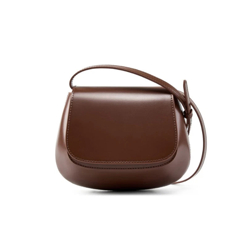 Genuine Leather Saddle Crossbody Bag