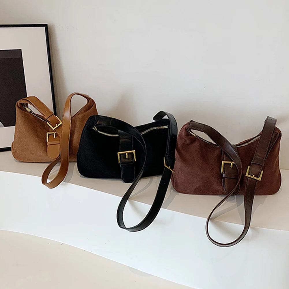 Crescent Slouchy Suede Hobo Bag