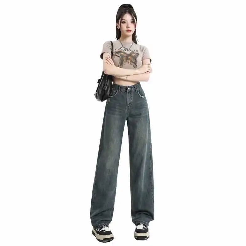 Retro Narrow Straight Leg Jeans