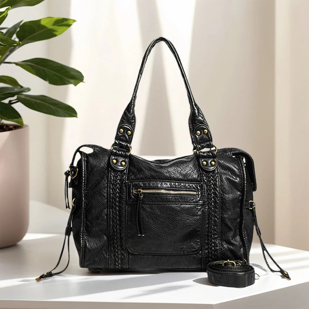 Utility Pocket Bucket Shoulder Bag