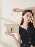 Two-Strap Leather Commuter Satchel