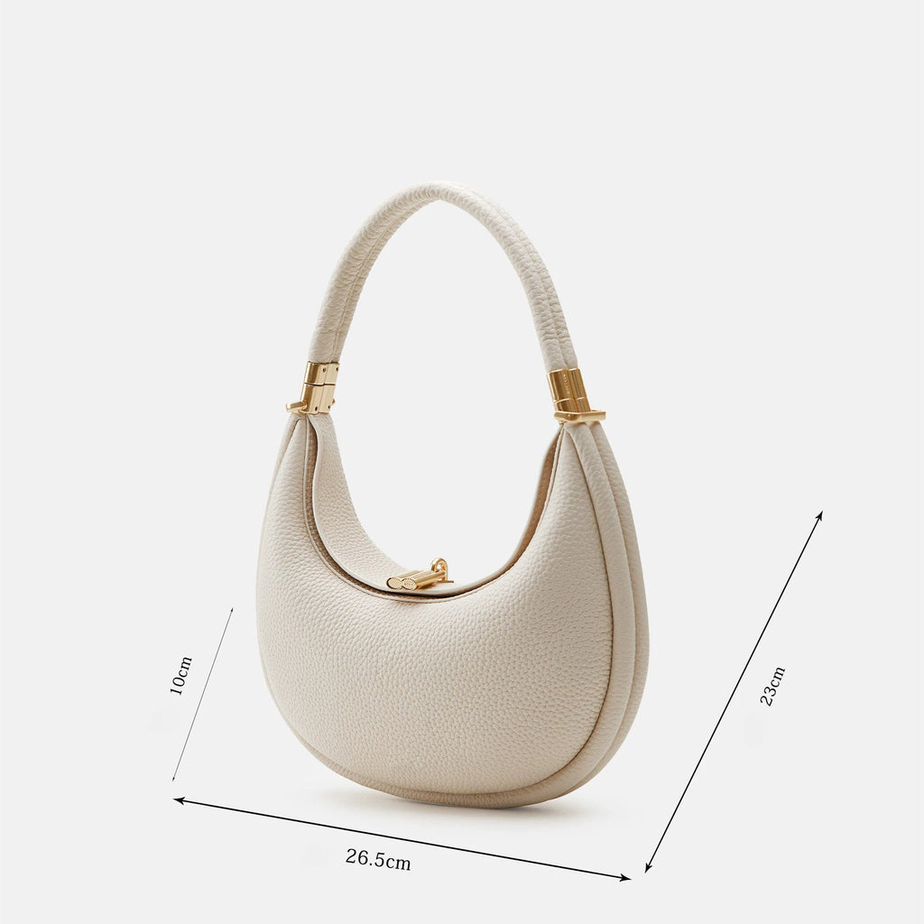 Convertible Half-Moon Leather Travel Tote