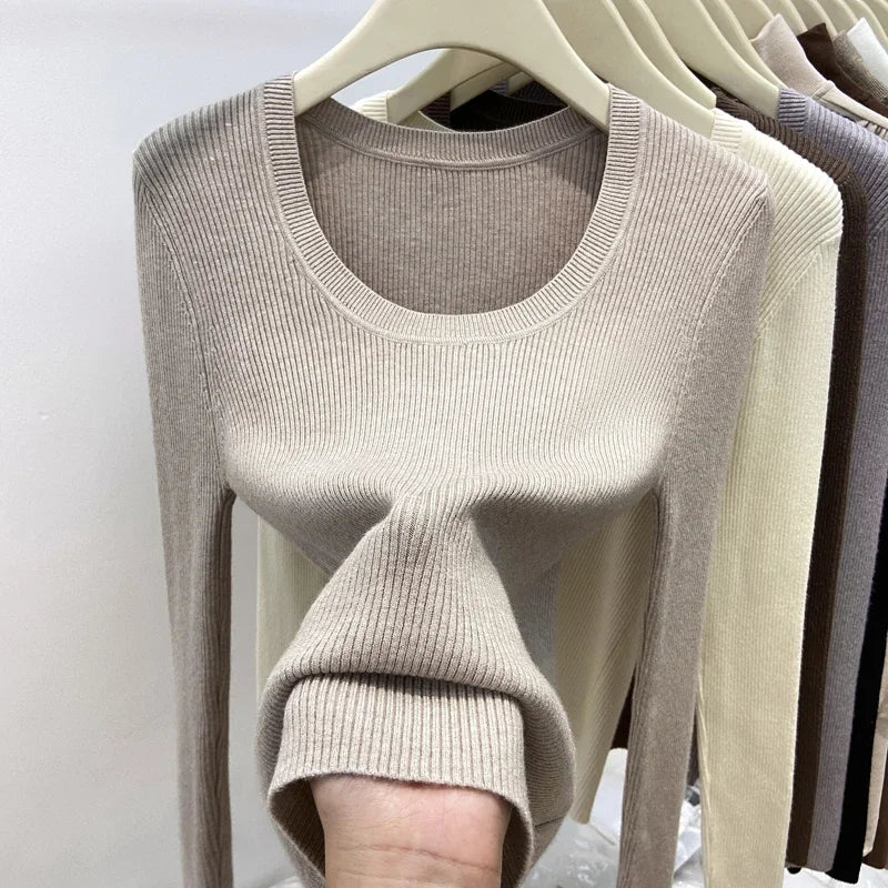 Women's Slim Fit Knitted Pullover Sweater