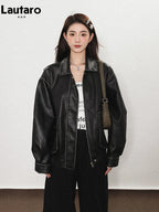 Vintage Distressed Brown Leather Jacket