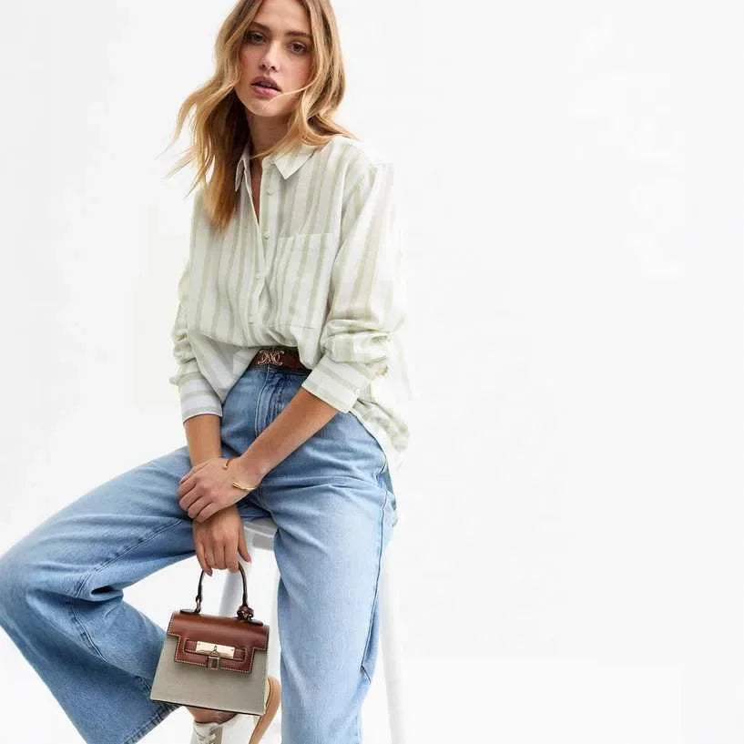 Cotton Striped Loose Fit Shirt