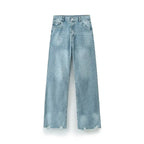 Vintage Ripped Wide Leg Jeans