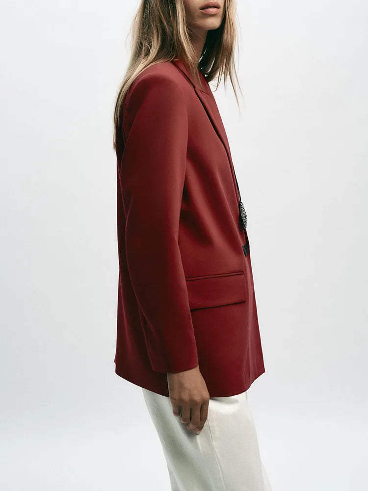 Double-Breasted Ethnic Silhouette Jacket