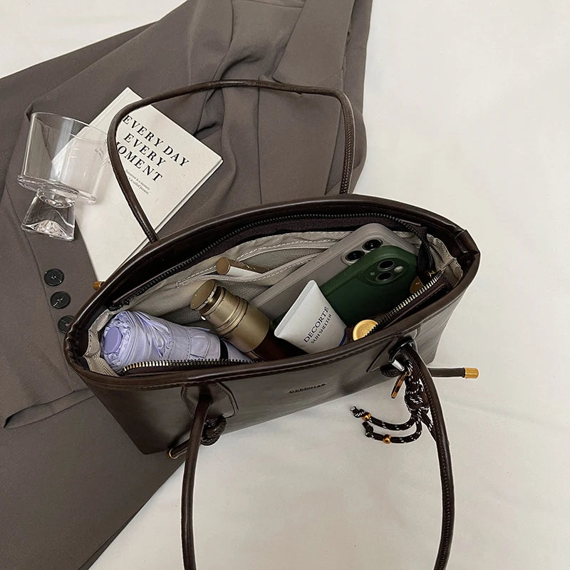 Y2K Retro PU Tote Bag