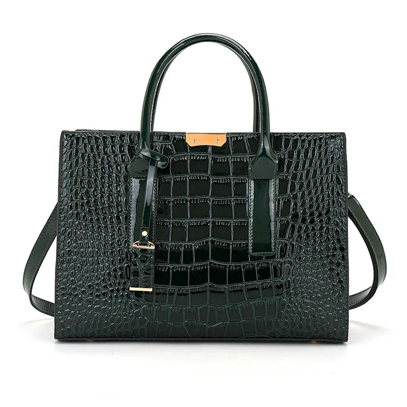 Crocodile Pattern PU Leather Tote
