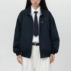 Double-Sided Plaid Stand Collar Jacket