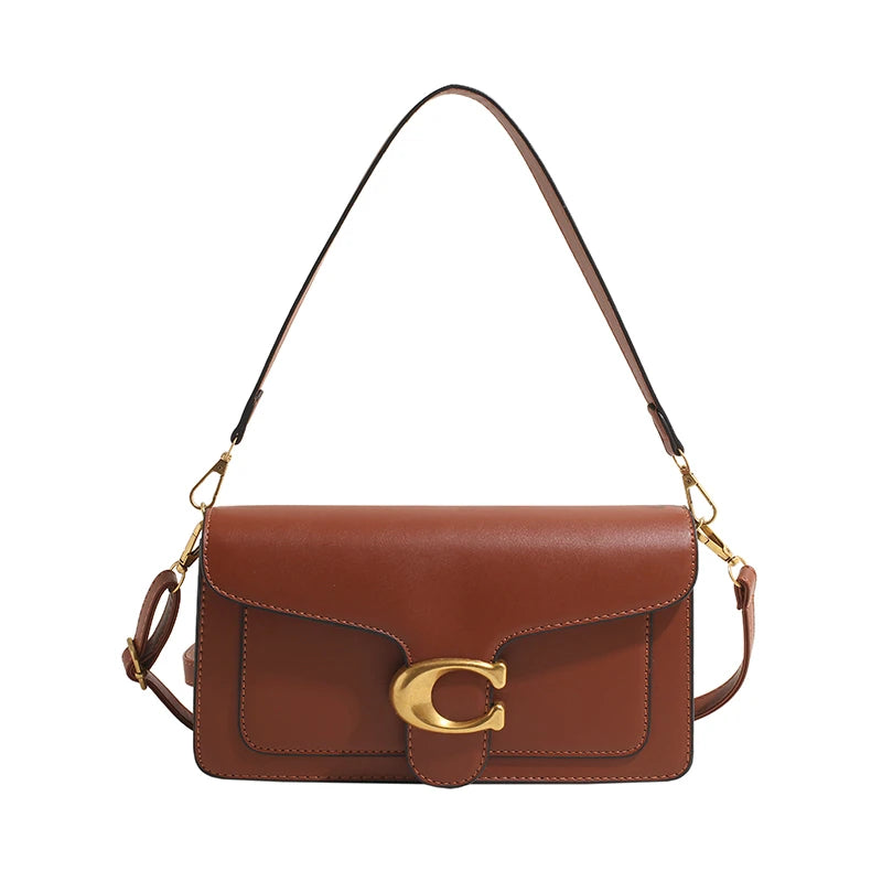 Classic Leather Crossbody Messenger Bag